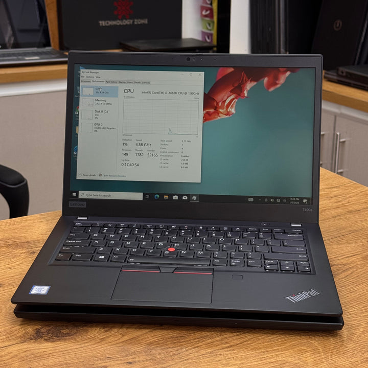 Lenovo ThinkPad T490s 14.0″ Core i7 8th Gen (4 Cores) Intel Integrated Graphics – Certified | Checked by Technology Zone