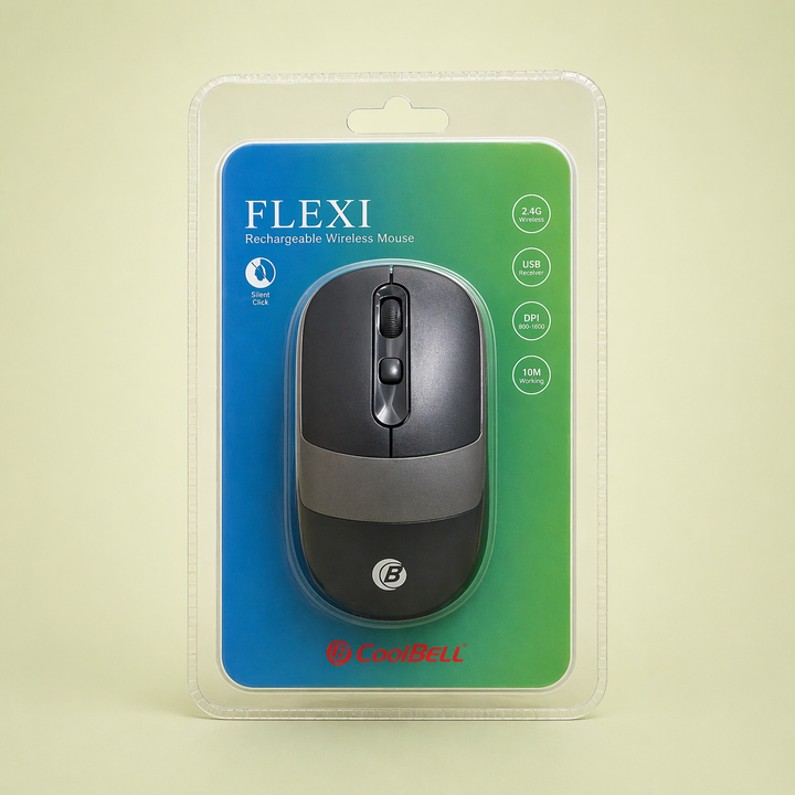 CoolBell Flexi Wireless Mouse – Smooth Control & Comfort – 1 Year Warranty | Certified by Technology Zone