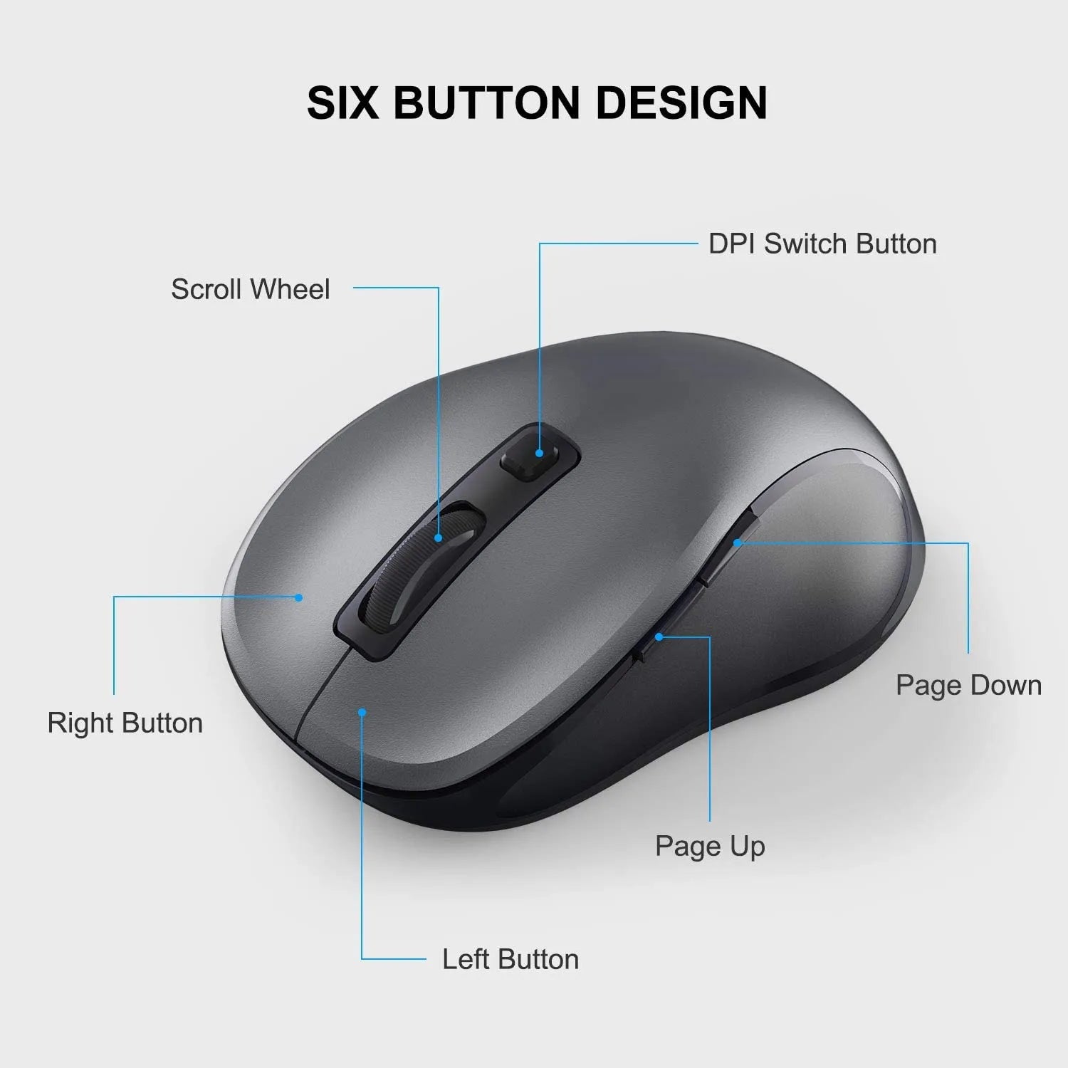 WISFOX Wireless Mouse – Silent Optical Mouse