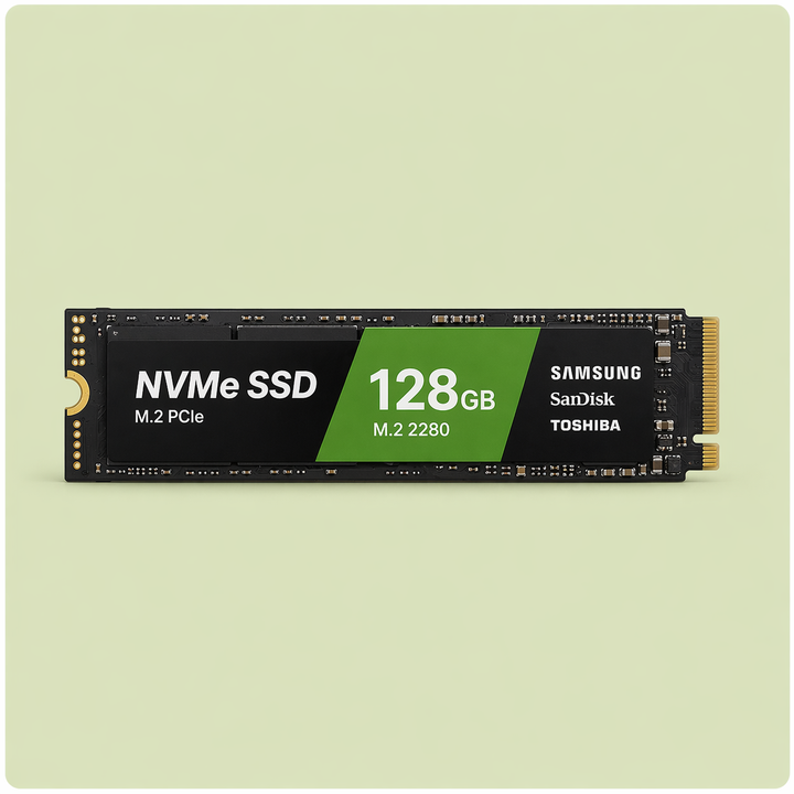 128GB M.2 NVMe SSD – Samsung / SanDisk / Toshiba – Certified | Checked by Technology Zone
