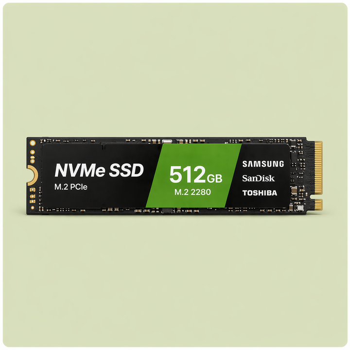 512GB M.2 NVMe SSD – Samsung / SanDisk / Toshiba – Certified | Checked by Technology Zone