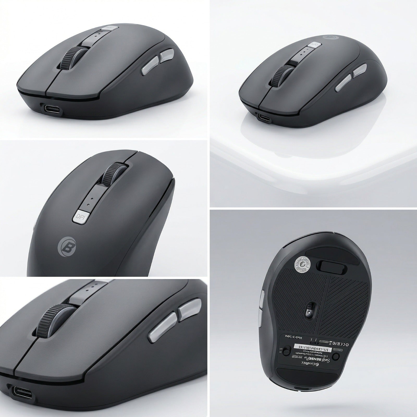 CoolBell Swift Sense Pro Wireless Mouse – Dual Mode (Bluetooth + USB) – Rechargeable – 1 Year Warranty | Certified by Technology Zone