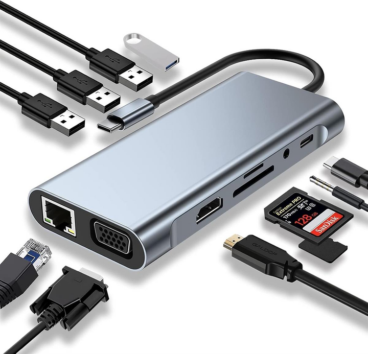 11-in-1 Type-C Hub – USB-C to 4K HDMI